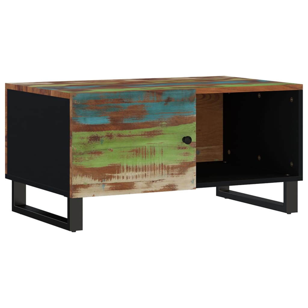 Mesa De Centro Madera Reciclada Y Contrachapada 80X50X40 Cm
