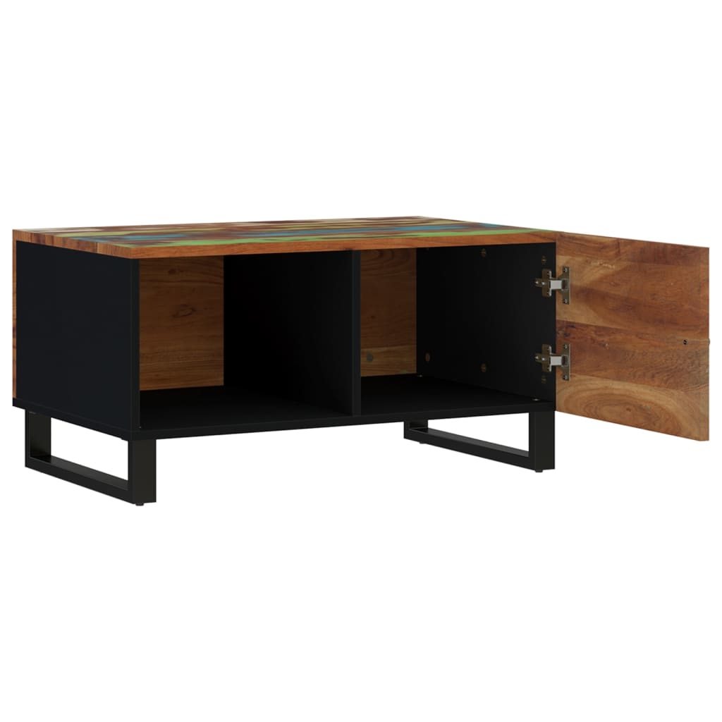 Mesa De Centro Madera Reciclada Y Contrachapada 80X50X40 Cm