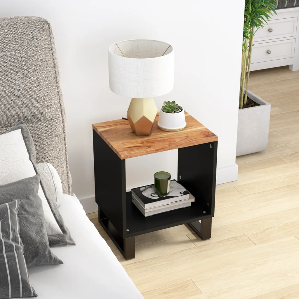 Mesa De Centro Madera Reciclada Y Contrachapada 40X31X46 Cm