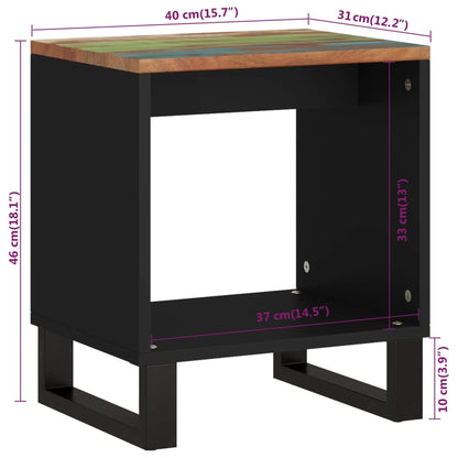 Mesa De Centro Madera Reciclada Y Contrachapada 40X31X46 Cm