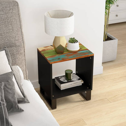 Mesa De Centro Madera Reciclada Y Contrachapada 40X31X46 Cm