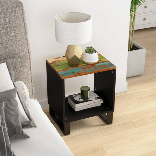 Mesa De Centro Madera Reciclada Y Contrachapada 40X31X46 Cm