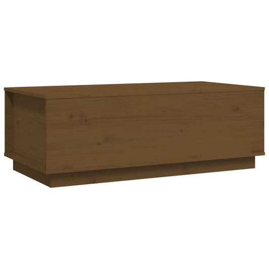 Mesa De Centro Madera Maciza De Pino 100X50X35 Cm