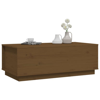 Mesa De Centro Madera Maciza De Pino 100X50X35 Cm