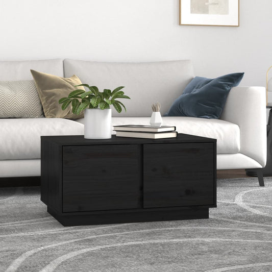 Mesa De Centro Madera Maciza De Pino 80X50X40 Cm