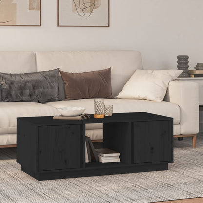 Mesa De Centro De Madera Maciza De Pino 110X50X40 Cm