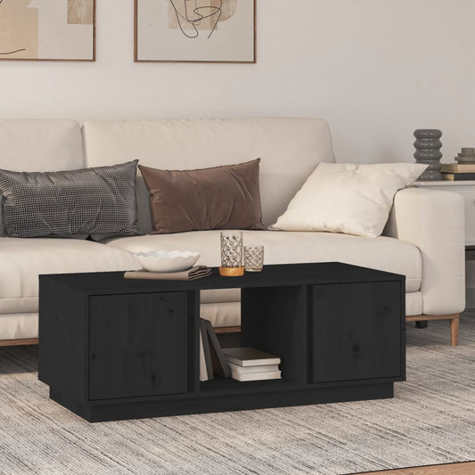 Mesa De Centro De Madera Maciza De Pino 110X50X40 Cm