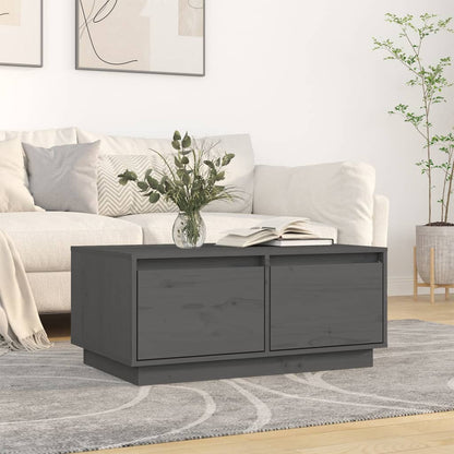 Mesa De Centro Madera Maciza De Pino 80X50X35 Cm