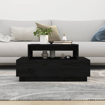 Mesa De Centro Madera Maciza De Pino 80X55X40,5 Cm