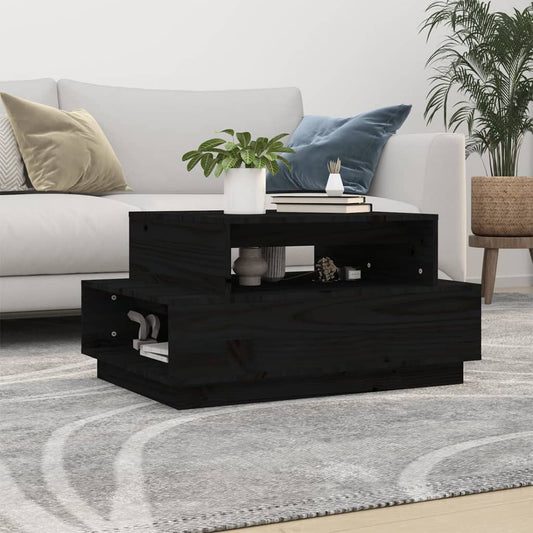 Mesa De Centro Madera Maciza De Pino 80X55X40,5 Cm