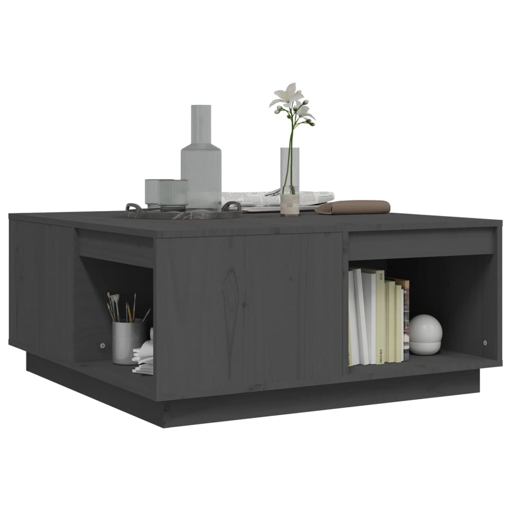 Mesa De Centro De Madera Maciza De Pino 80X81X36,5 Cm