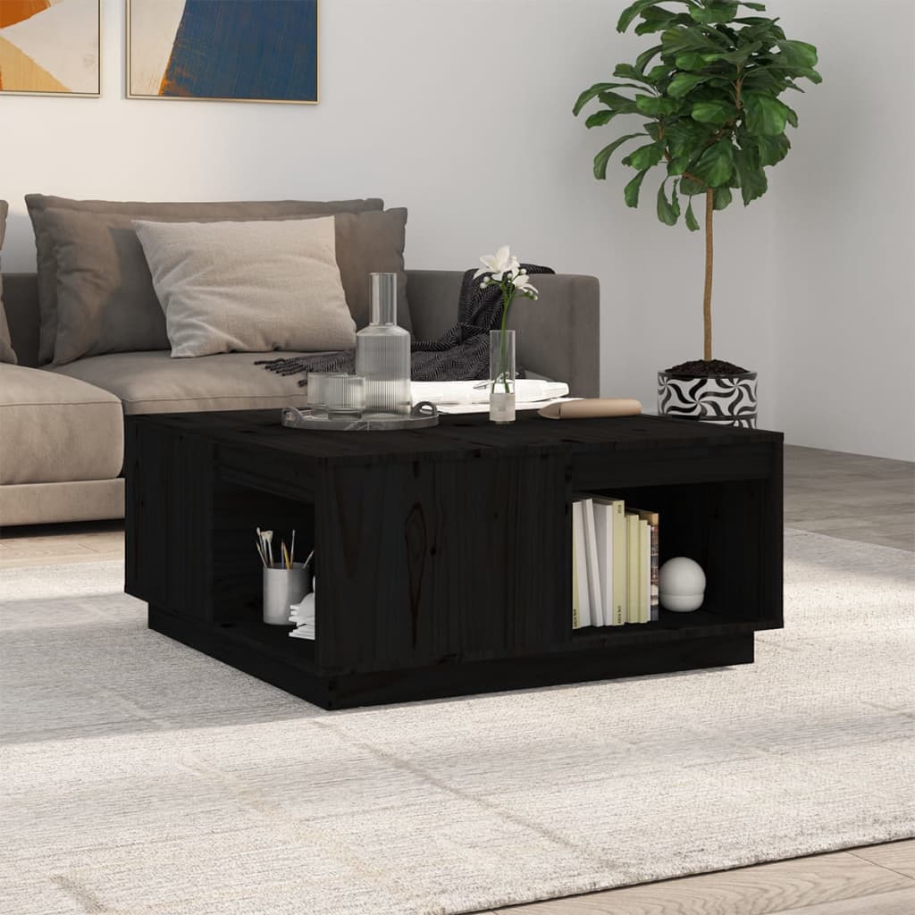 Mesa De Centro De Madera Maciza De Pino 80X81X36,5 Cm