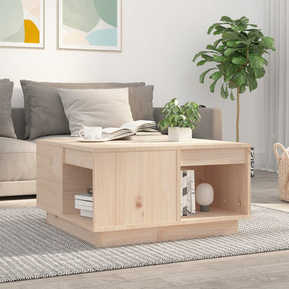 Mesa De Centro De Madera Maciza De Pino 80X81X36,5 Cm