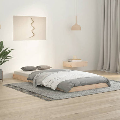 Estructura De Cama Sin Colchón Madera Maciza Marrón