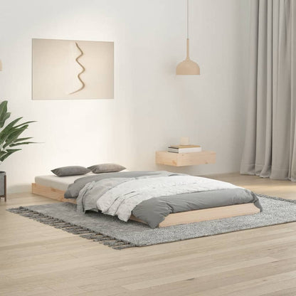 Estructura De Cama Sin Colchón Madera Maciza Marrón