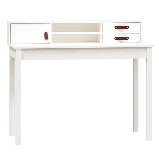 Escritorio De Madera Maciza De Pino 110X50X93 Cm