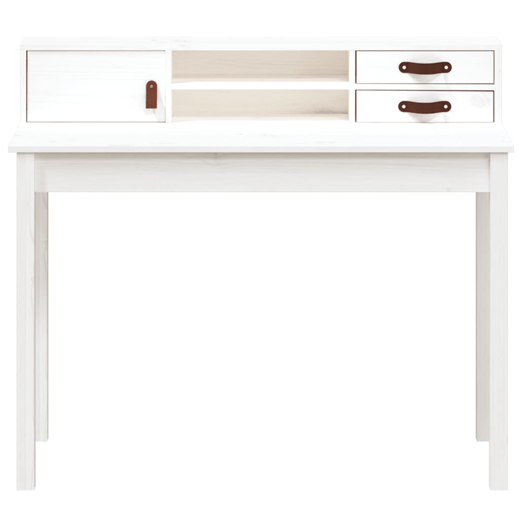 Escritorio De Madera Maciza De Pino 110X50X93 Cm