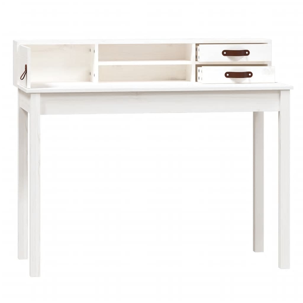 Escritorio De Madera Maciza De Pino 110X50X93 Cm