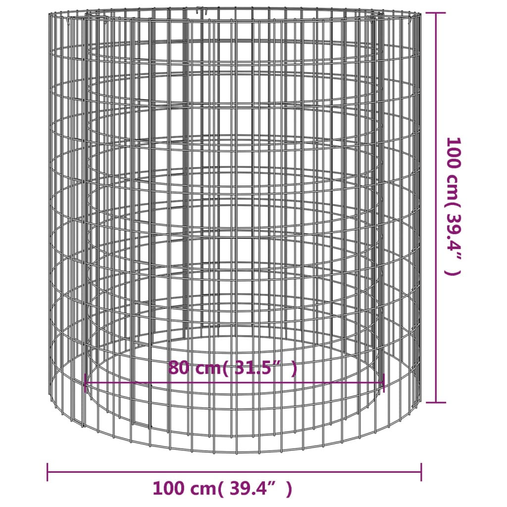 Brasero De Gaviones Hierro Galvanizado Ø100 Cm