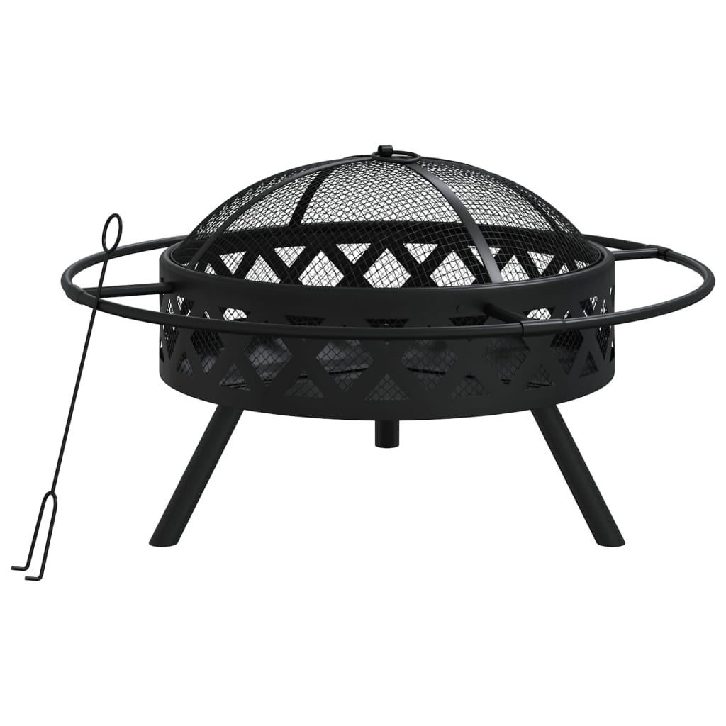 Brasero Con Atizador Acero Xxl 70 Cm