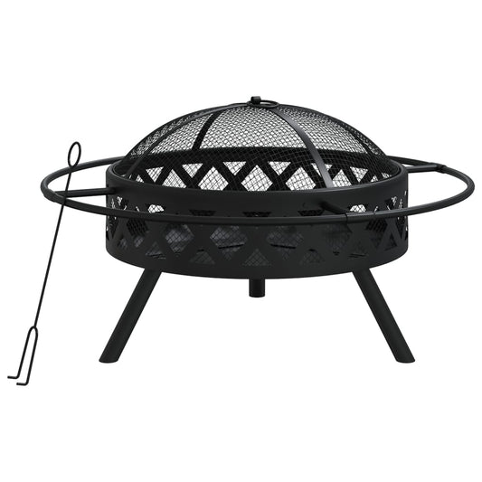 Brasero Con Atizador Acero Xxl 70 Cm