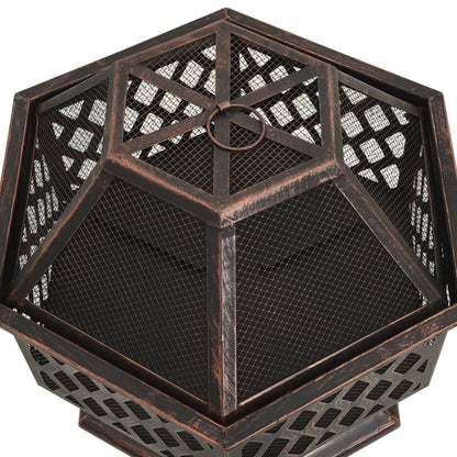 Brasero Con Atizador Acero 62X54X56 Cm