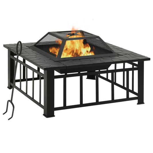 Brasero Con Atizador Acero 79X79X46,5 Cm