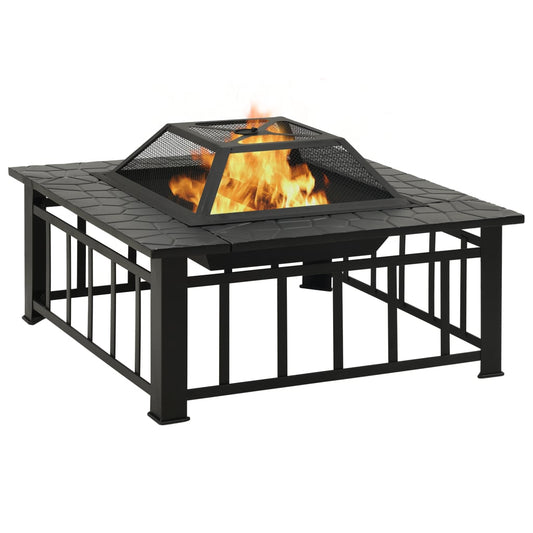 Brasero Con Atizador Acero 79X79X46,5 Cm