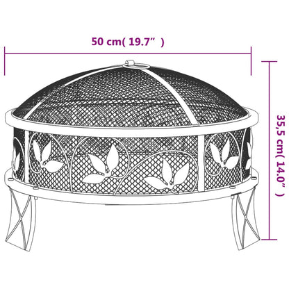 Brasero Con Atizador Acero Xxl 50 Cm