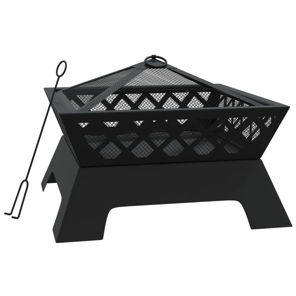 Brasero Con Atizador Acero Xxl 50 Cm