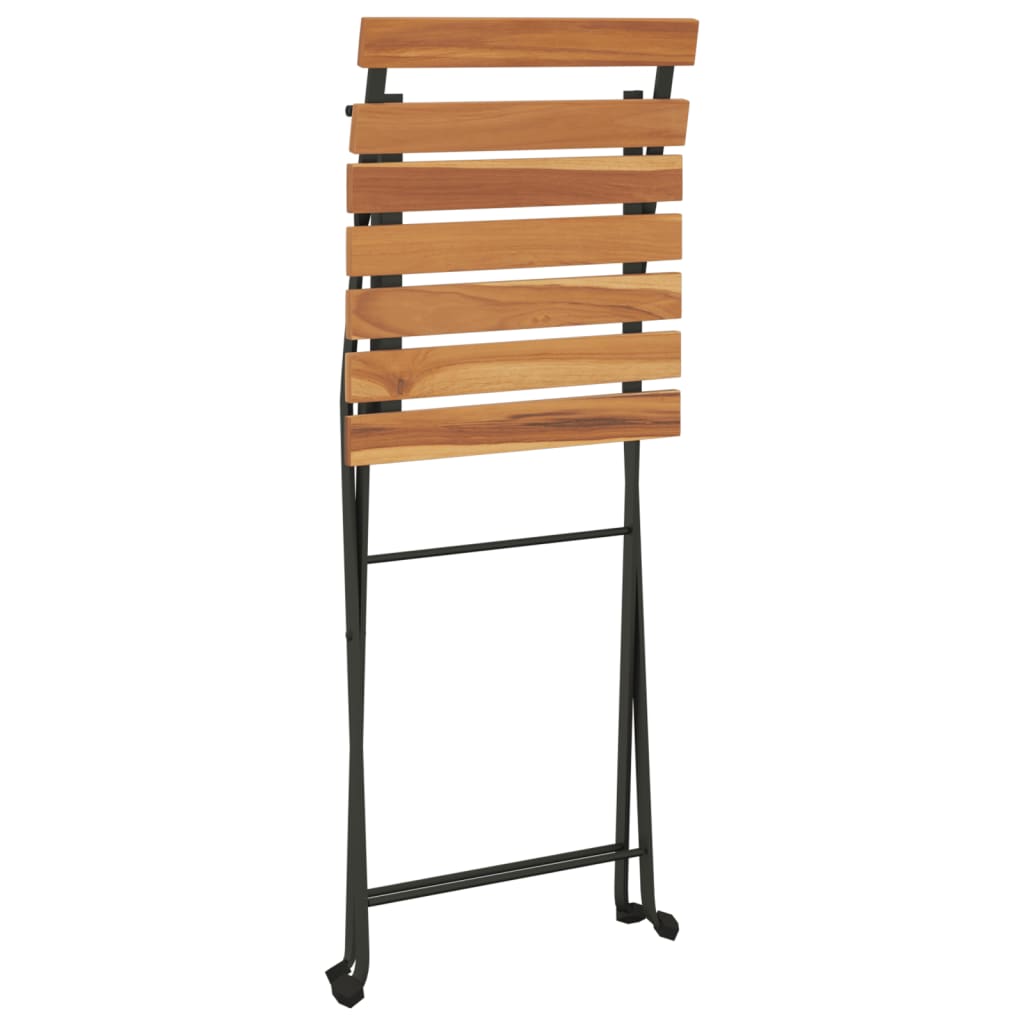 Muebles Cafetería Plegables 7 Pzas Madera Maciza Acacia Y Acero