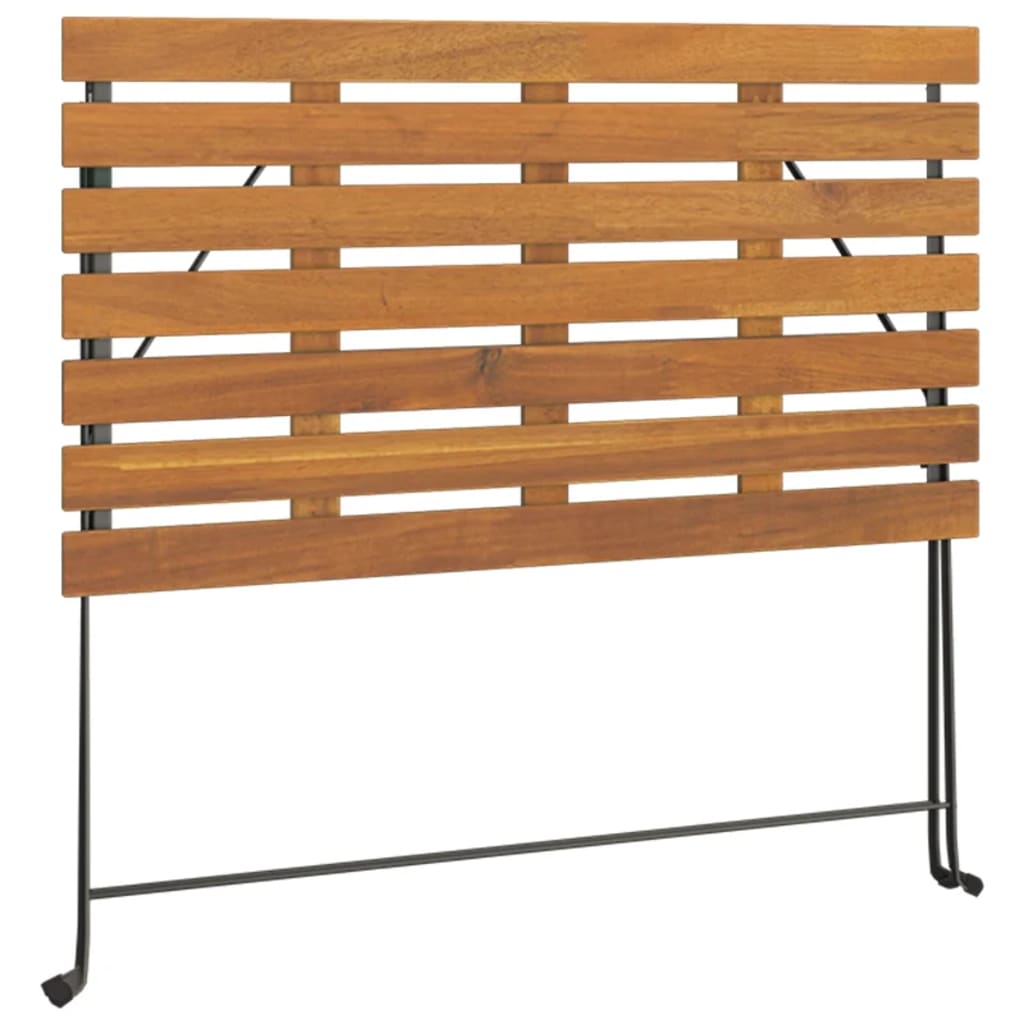 Muebles Cafetería Plegables 7 Pzas Madera Maciza Acacia Y Acero