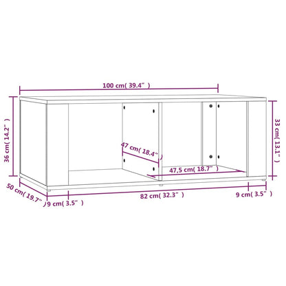 Mesa De Centro Madera Contrachapada 100X50X36 Cm