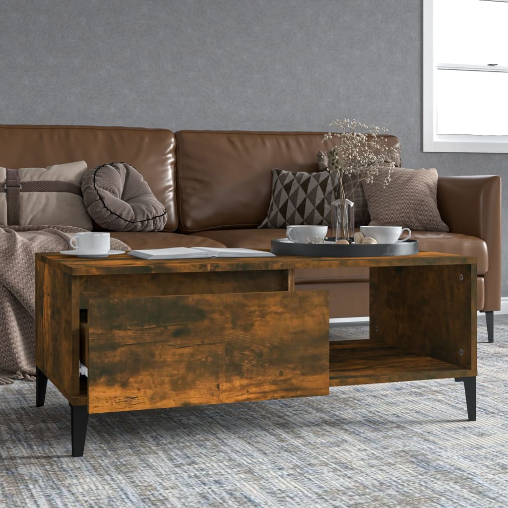 Mesa De Centro Madera Contrachapada 90X50X36,5 Cm