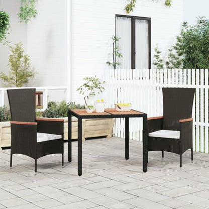 Mesa De Jardín Superficie Madera Acacia Ratán