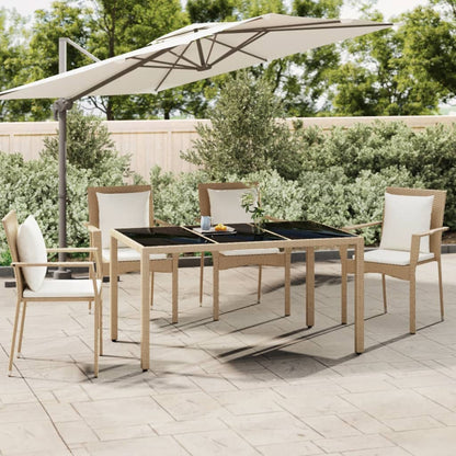 Mesa De Jardín Superficie Madera Acacia Ratán