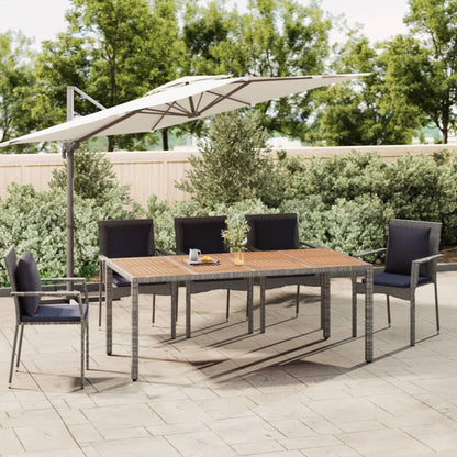 Mesa De Jardín Superficie Madera Acacia Ratán