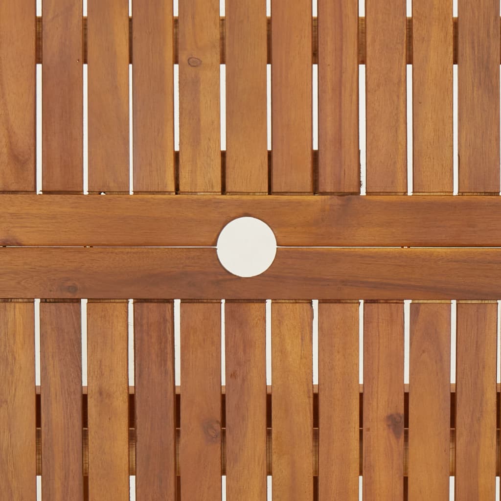 Mesa De Jardín Plegable Madera Maciza De Acacia 90X90X75 Cm