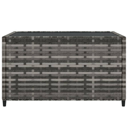Mesa De Centro Jardín Cuadrada Ratán Sintético 50X50X30 Cm