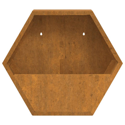 Jardineras De Pared 2 Uds Acero Corten Oxidado