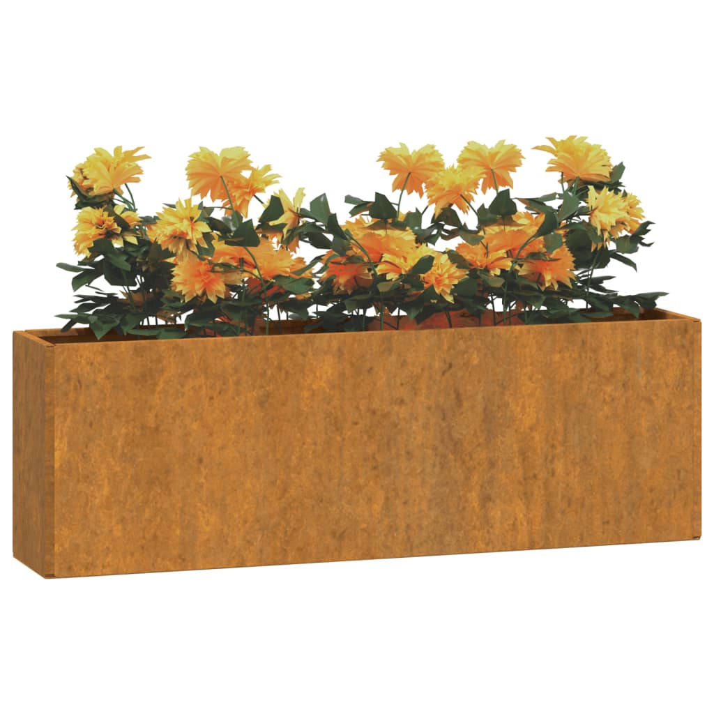 Jardineras De Pared 2 Uds Acero Corten Oxidado 53X10X17 Cm