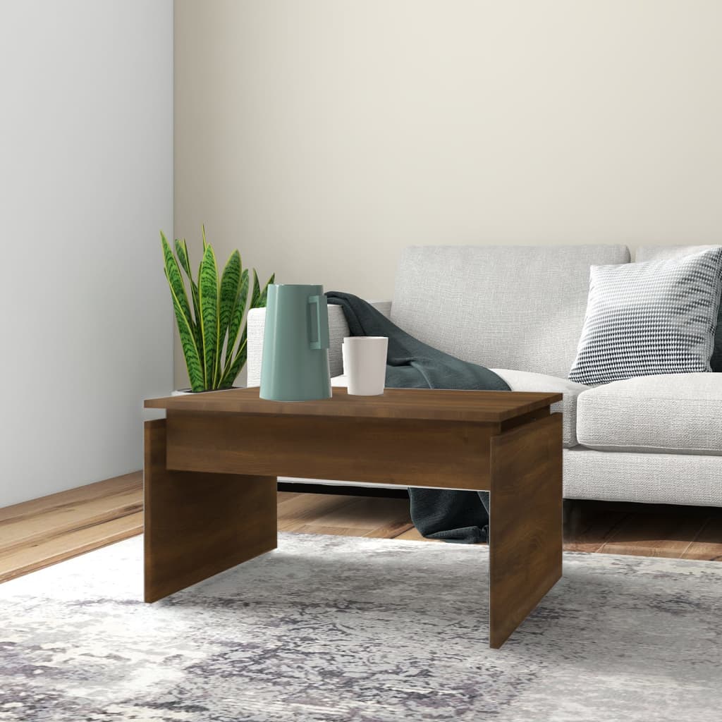 Mesa De Centro Madera De Ingeniería 68X50X38 Cm