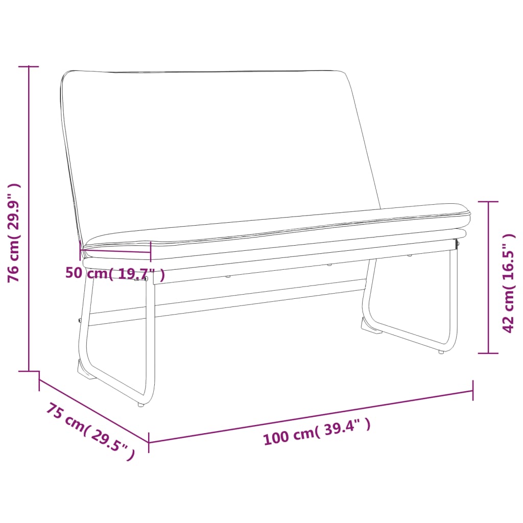 Banco De Tela 100X75X76 Cm