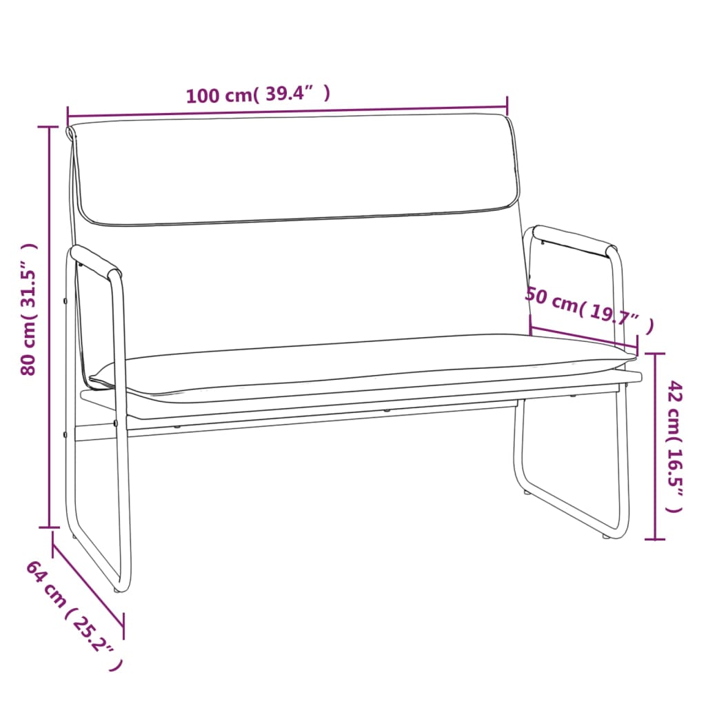 Banco De Tela 100X64X80 Cm