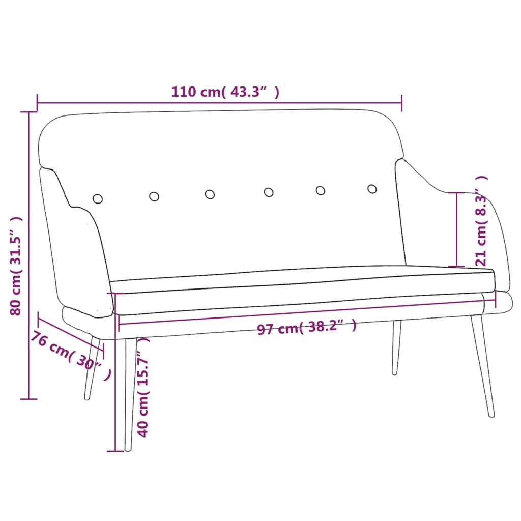 Banco De Tela 110X76X80 Cm