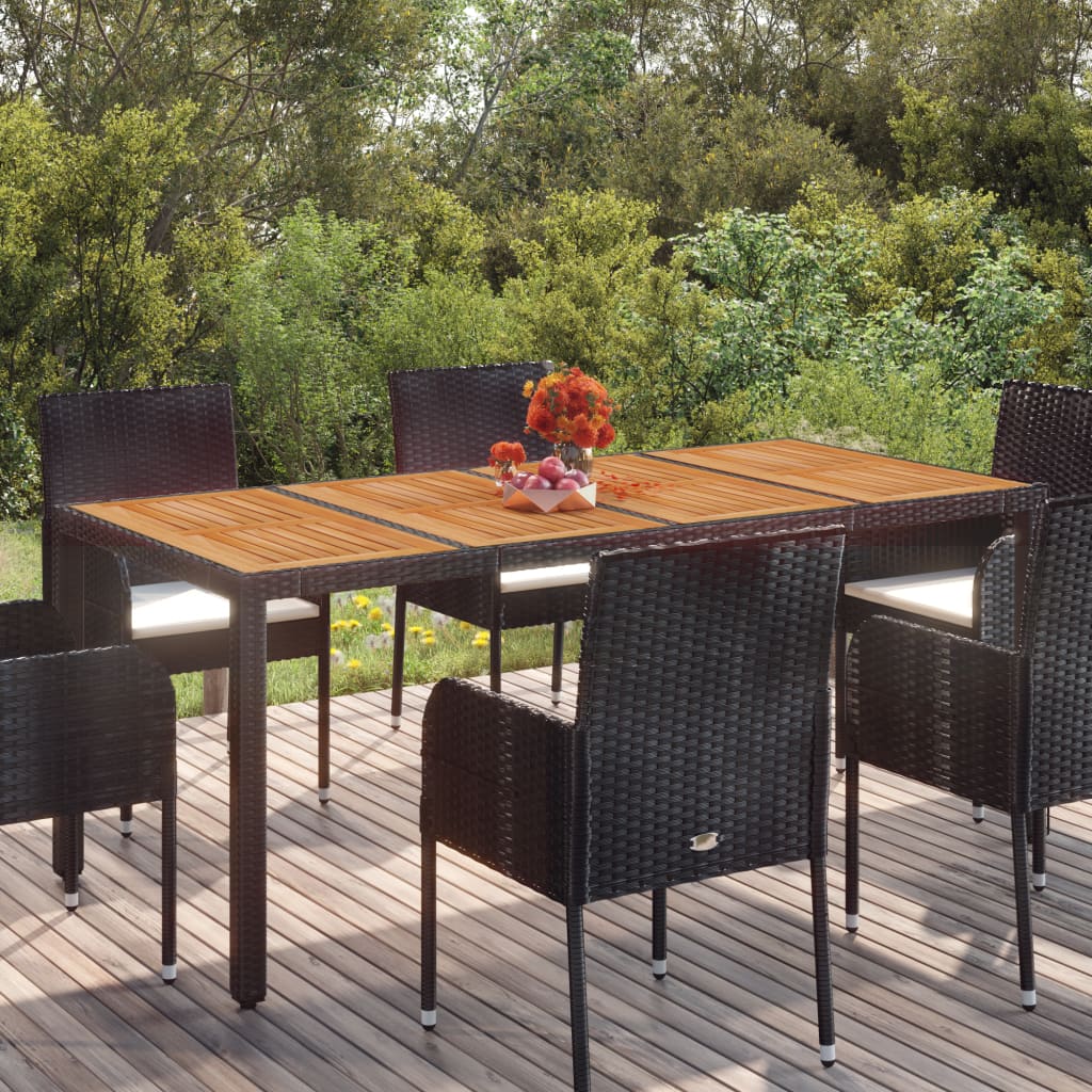 Mesa De Jardín Ratán Pe