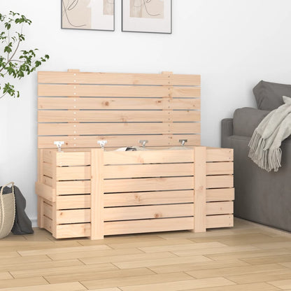 Caja Almacenaje Madera Maciza Pino 91X40,5X42 Cm