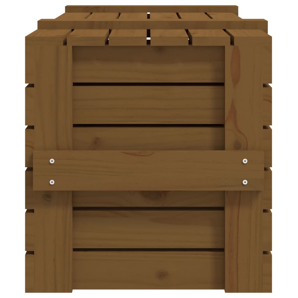 Caja Almacenaje Madera Maciza Pino 91X40,5X42 Cm