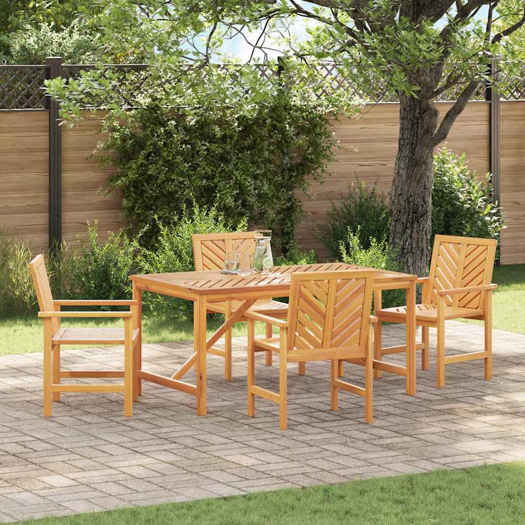 Conjunto De Comedor De Jardín 3 Pcs Marrón