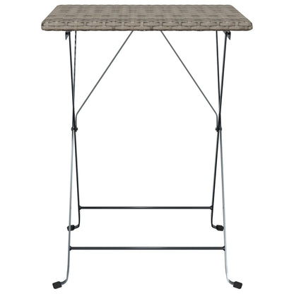 Mesa De Cafetería Plegable Ratán Sintético 55X54X71 Cm